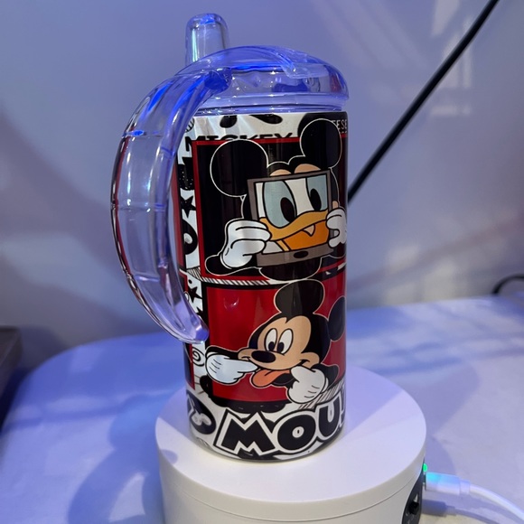 Mickey mouse  New custom made 20 oz tumbler and 12 oz sippy cup set - Picture 3 of 6